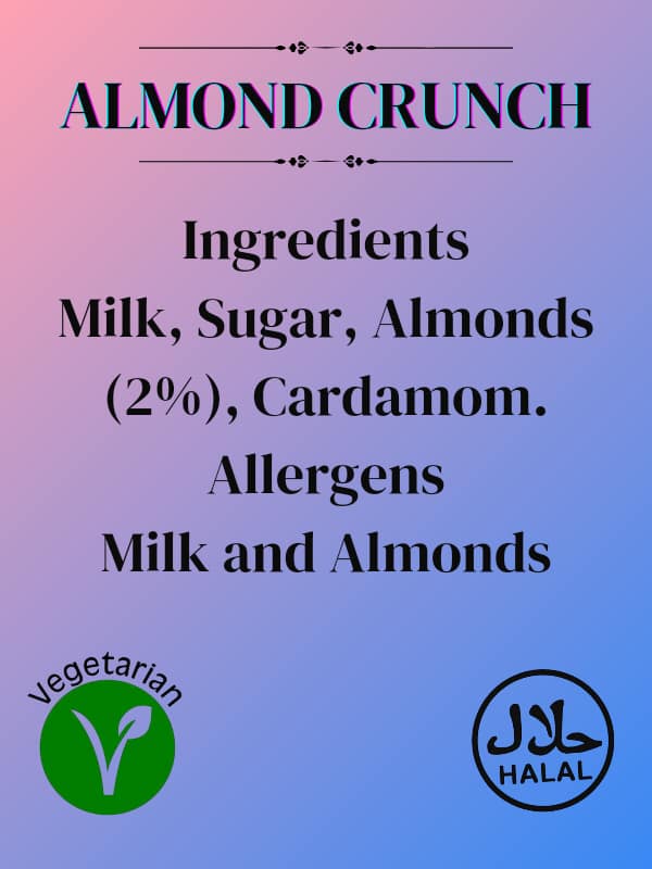 Ingredients Information For Malai Almond Kulfi